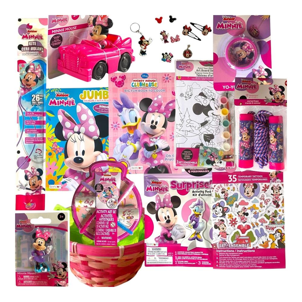 Minnie Mouse Easter Basket Filler Set | Books, Crafts & Toys Bundle for Girls - Picture 1 of 16